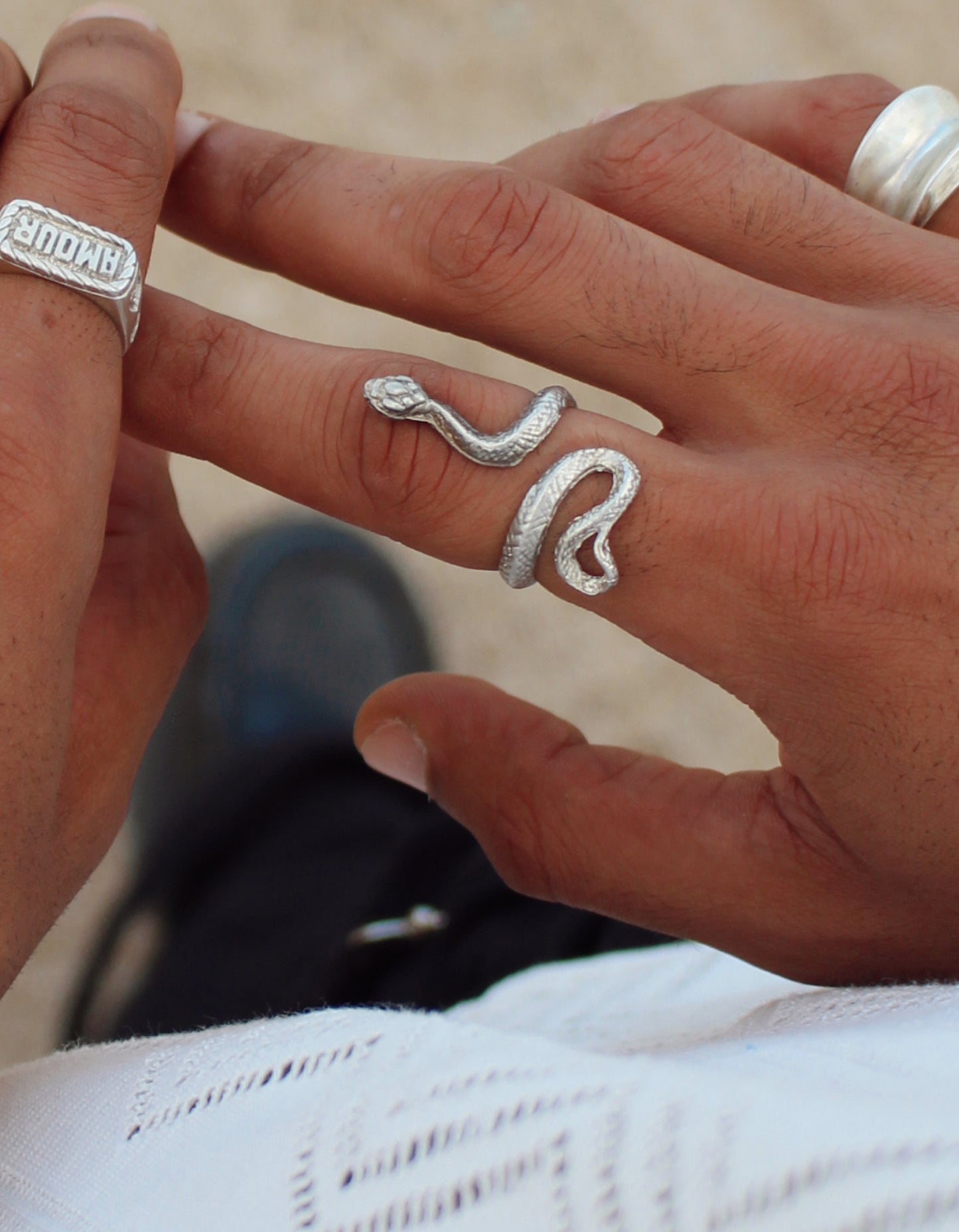 Anillo Snake Plata