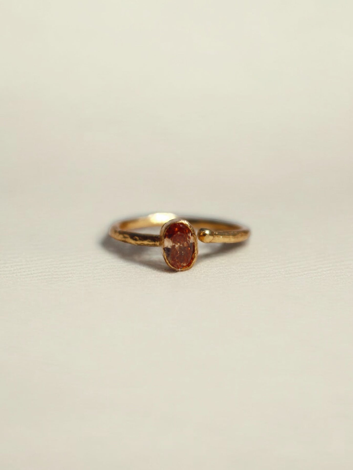 Anillo Zircón Naranja