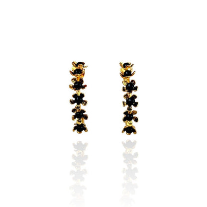 Boucles d'oreilles Florona Noir